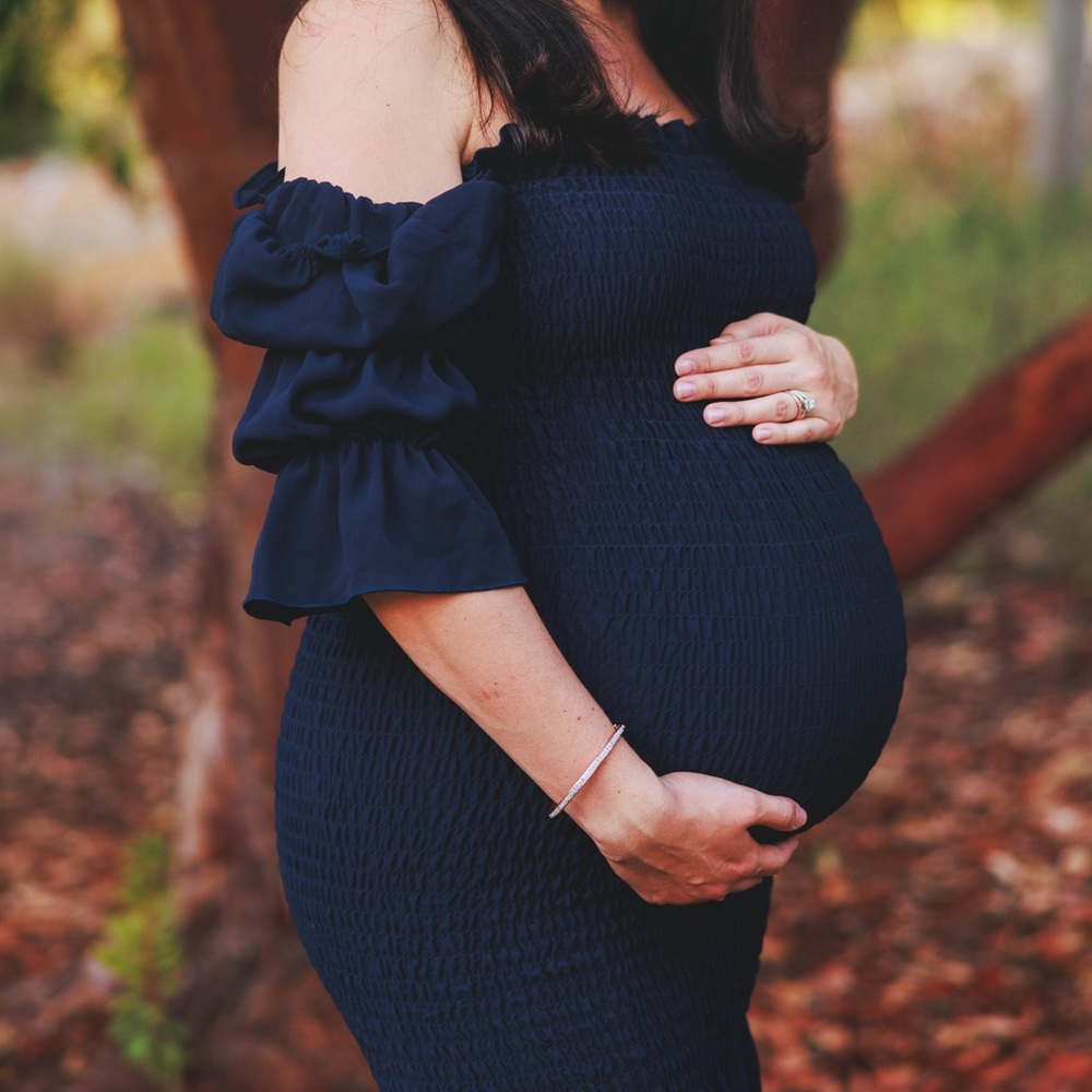 ASOS QUEEN B CREPE 3/4 SLEEVE MATERNITY DRESS NEW UK 16 US 12